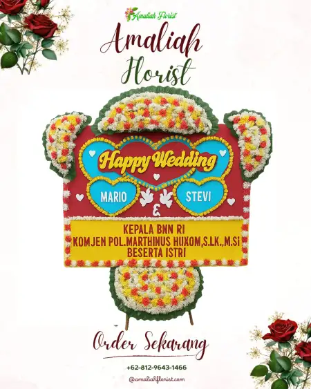 Papan Bunga Pernikahan Santapan Timur